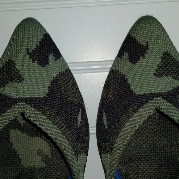 Rothy's Women's Size W7 The Point Green Camo Lightweight Slip On Flats China - Picture 3 of 10